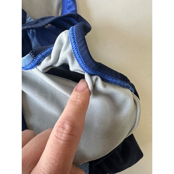 NWT Speedo Quantum Racing Cut Blue and Black One Piece Swimsuit Size 6 - Picture 11 of 12
